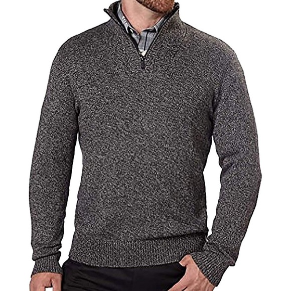 men's black quarter zip sweater